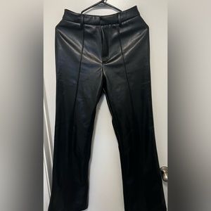 Faux leather trousers